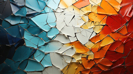 Multi Colored Broken Glass Shattered Creative Background AI Generative