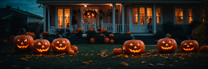 Obraz premium Halloween pumpkins 