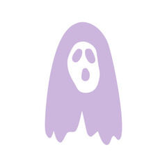 Halloween alphabet with ghost (A)