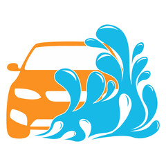 Carwash Logo Icon. Cleaning service symbol vector illustration