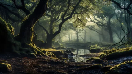 Foto op Plexiglas swamp in the forest © Kacper