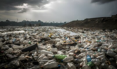 pile of plastic waste trash