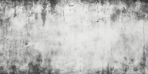 Seamless urban greyscale stained concrete or cement wall background texture. Tileable dirty distressed monochrome black and white grunge effect pattern overlay. 3D Rendering, Generative AI - obrazy, fototapety, plakaty