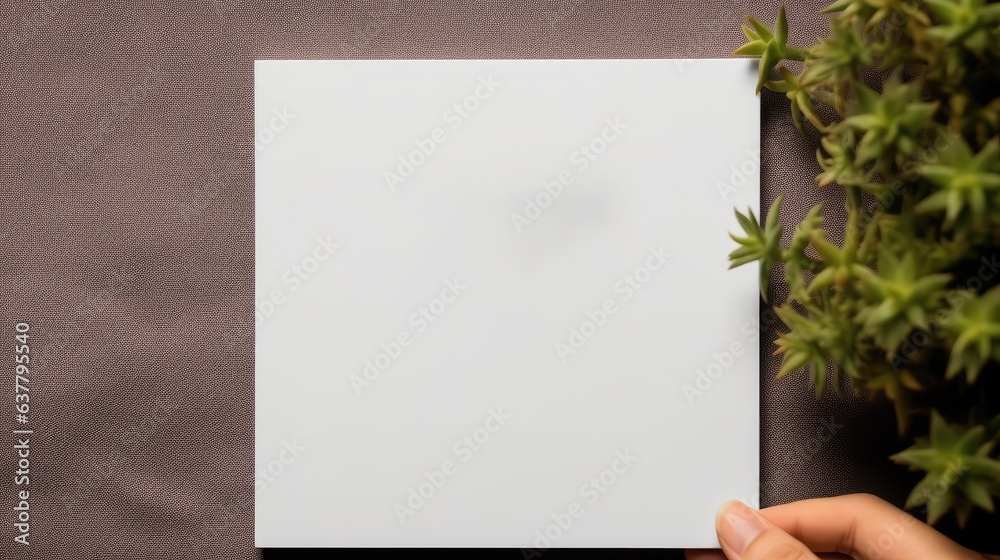 Poster invitation or flyer card template with space for design presentation. mockup image