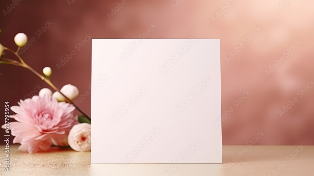 Poster invitation or flyer card template with space for design presentation. mockup image