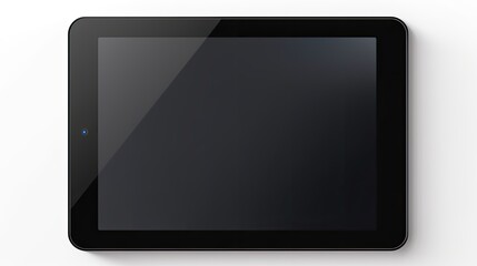 Isolated white background tablet black. Mockup image