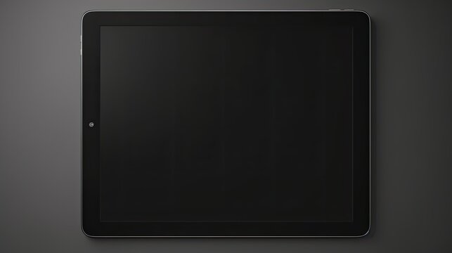 Isolated white background tablet black. Mockup image