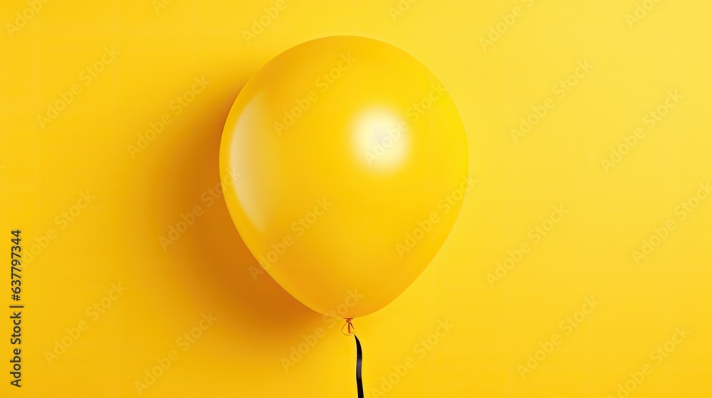 Poster Close up photo of an empty speech balloon and question mark symbol on yellow background with text space. Mockup image