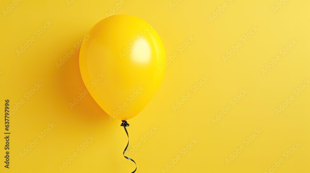 Poster Close up photo of an empty speech balloon and question mark symbol on yellow background with text space. Mockup image