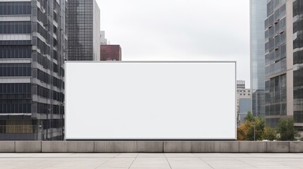 Large billboard advertisement mockup on modern building exterior - obrazy, fototapety, plakaty