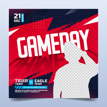 Esport gameday social media post banner template