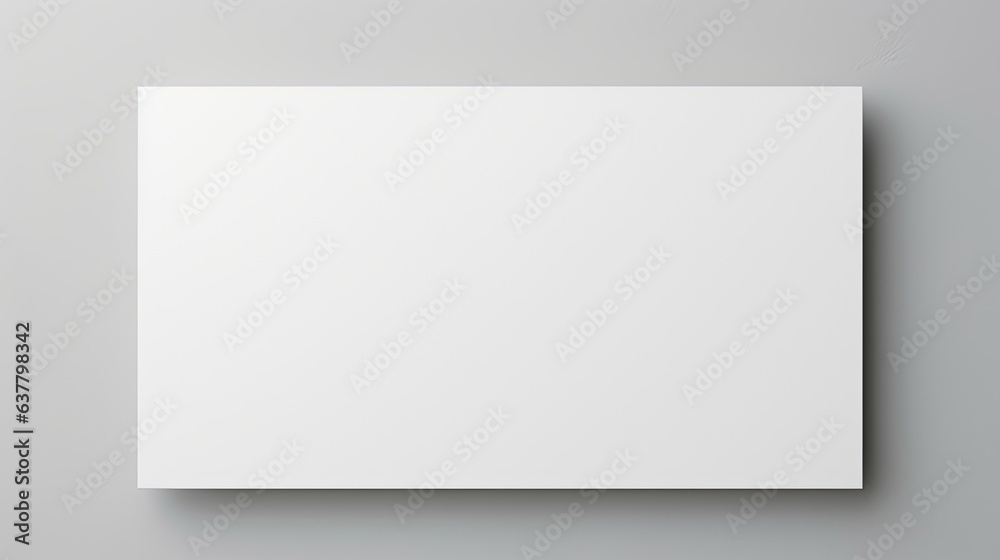 Aufkleber Minimal business brand template with grey background and copy space on blank paper sheet cards . Mockup image