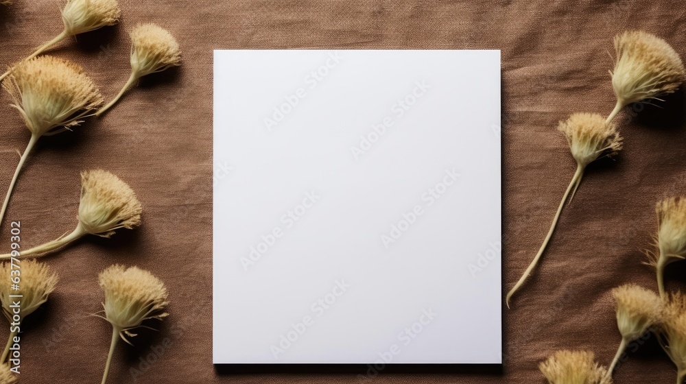 Poster invitation or flyer card template with space for design presentation . mockup image