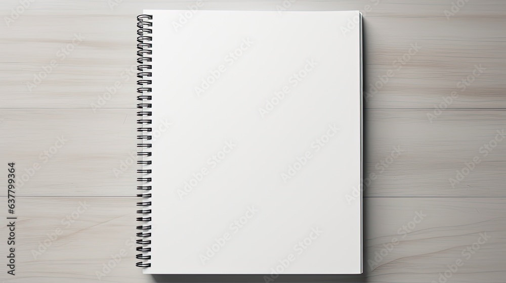 Leinwandbilder school notebook on a gray background with copy space . mockup image