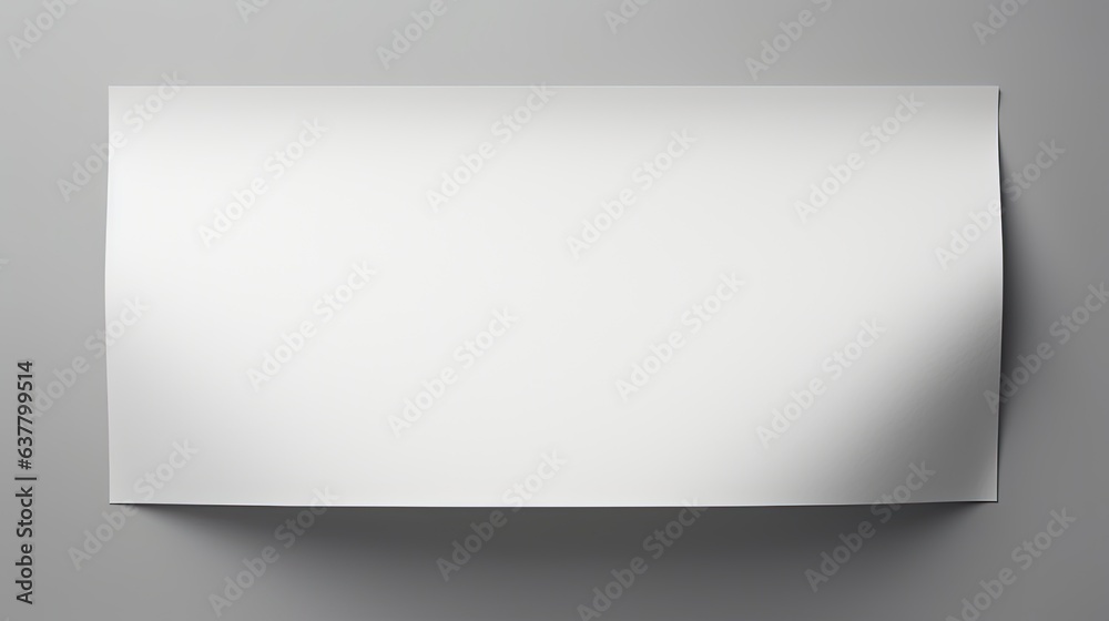 Aufkleber Gray background with folded blank paper. Mockup image