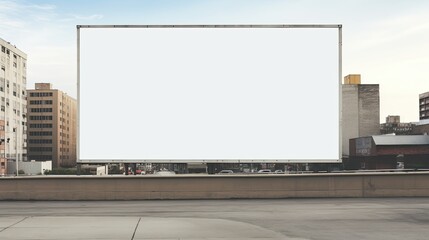 Fototapeta premium Empty billboard on a wall in the city. Mockup image