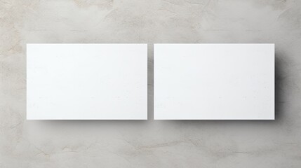 Two business cards shown horizontally on a textured white background . Mockup image