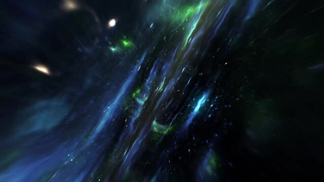 Universe warping, time travel, multiverse, alien background. Seamless Loop