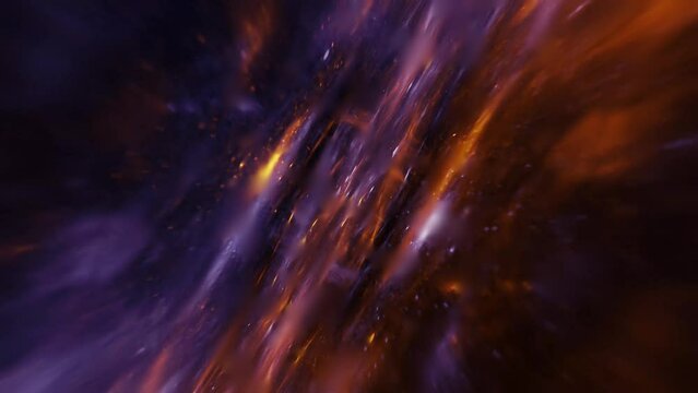 Traveling through the multiverse, Space background. Seamless loop