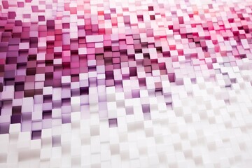 Photo of pink square abstraction on white background