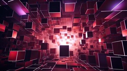 digital cube abstract pattern wallpaper 