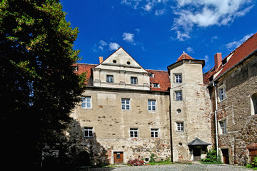 Obraz premium Mühlberg on River Elbe