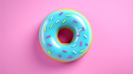 3d illustration icon donut isolated on background sweet