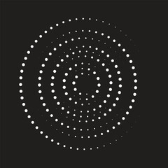 Circle fading boarder. Black circular border with effect halftone. Abstract dot fade frames. Modern diffuse ring. Round fades patterns. Delicate fades  element for design print. Vector illustration