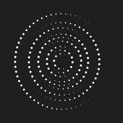 Circle fading boarder. Black circular border with effect halftone. Abstract dot fade frames. Modern diffuse ring. Round fades patterns. Delicate fades  element for design print. Vector illustration