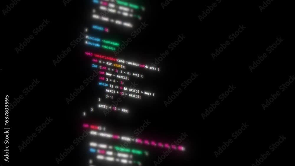 Wall mural color code programmer runs on screen monitor