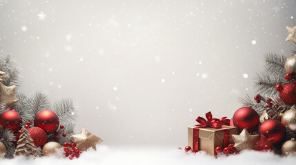 Naklejka na ściany i meble Christmas and happy new year decoration trendy background