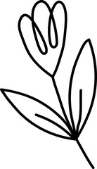 Flower doodle element