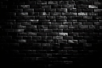 A monochrome brick wall