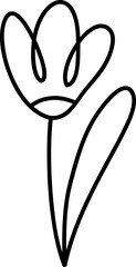 Flower doodle element