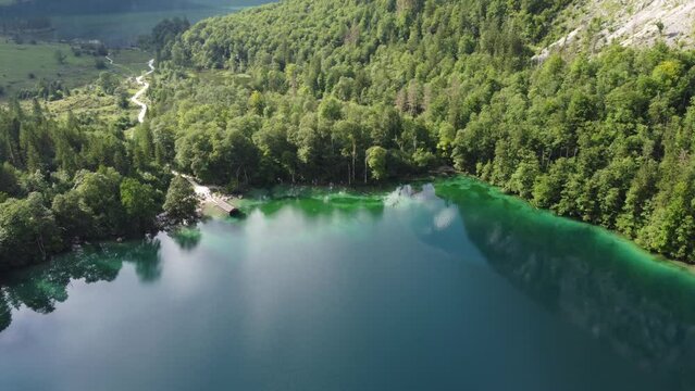 Obersee lake drone footage