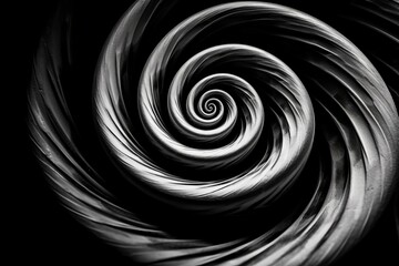 A black and white spiral pattern