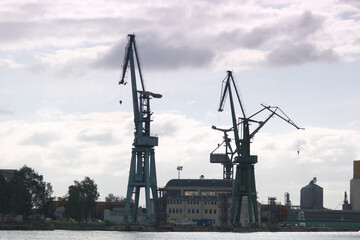Żuraw, Port, port, Przemysłowe, Przemysł, Dok, morze, Transport, Transport, Woda © Piotr