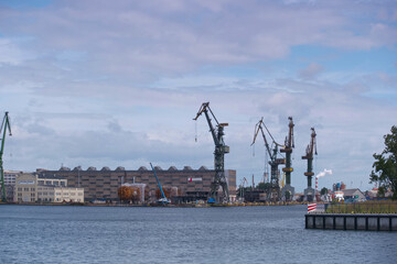 Żuraw, Port, port, Przemysłowe, Przemysł, Dok, morze, Transport, Transport, Woda © Piotr