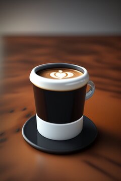 a cup of coffee sitting on top of a saucer, highly detailed vfx espresso, cappuccino, cup of coffee, smooth 3d cg render, steaming coffee, coffee cup, coffee, keyshot product render pinterest, 