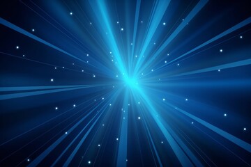 A vibrant burst of light against a serene blue background