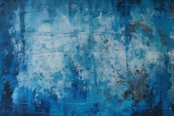 Abstract blue and white paint on a wall