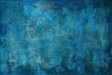 An abstract painting with vibrant blue and green colors