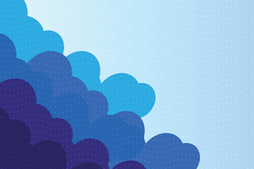 Abstract background minimal summer horizontal poster, cover, card with blue sky template illustration