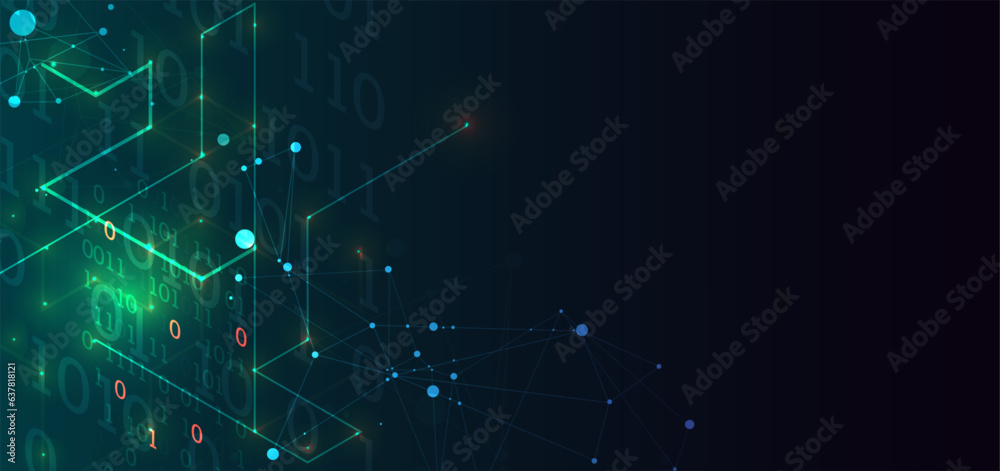 Poster Isometric big data processing concept, cloud database. Abstract technology background.