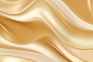 luxury Gold White background. Wave golden metal background. AI Generative.