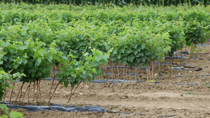 Jeunes plants de vigne