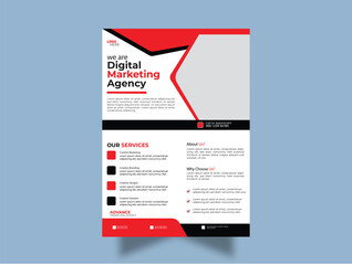 Business flyer template design with modern style and minimalist concept use for business presentation.modern orange and black design template for poster flyer brochure cover.