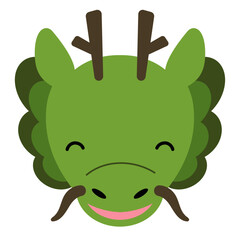 かわいい辰(口を開けた笑顔)