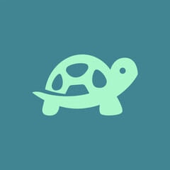 Turtle vector simple monogram 