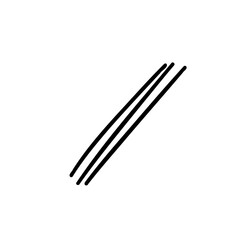 Symbol forward slash scribble font in doodle scribble brush hand drawn style isolated on white background. For lettering, presentation, education, logo, signboard, branding, abc, alphabet.